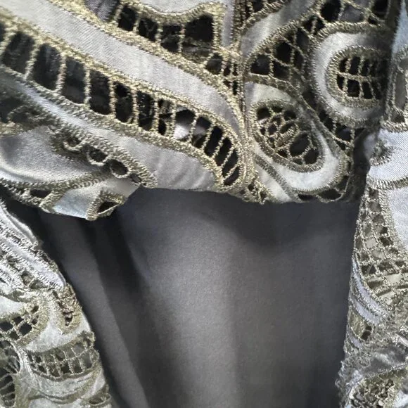 Antonio Melani Liva Black & Blue Lace Embroidered Fit & Flare Dress - Size 12 - Picture 15 of 16